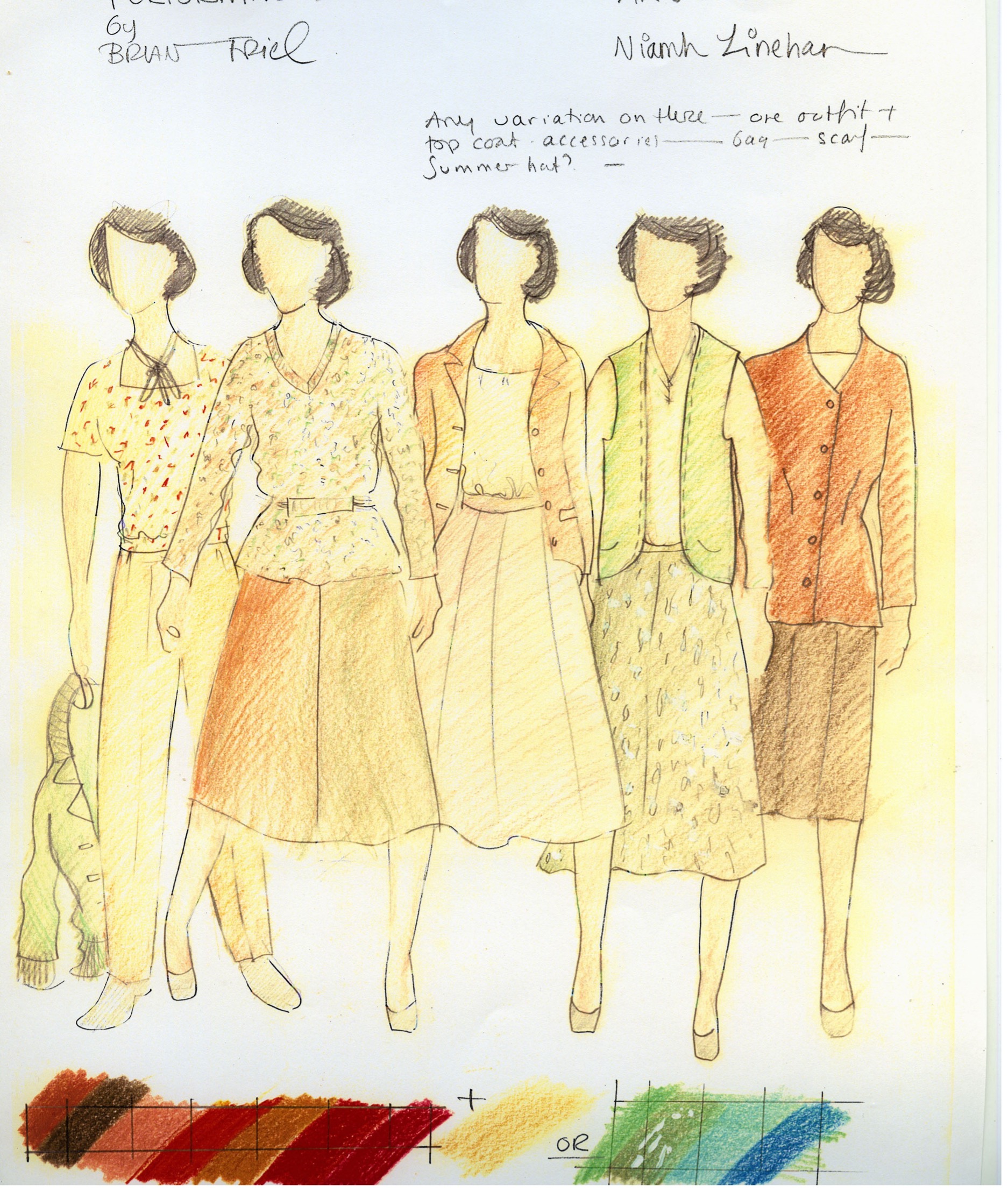 Costume designs by Joe Vaněk for Performances by Brian Friel, 2003. Joe Vaněk Archive, T26/22/1/5